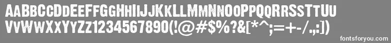 Dirty Headline Font – White Fonts on Gray Background