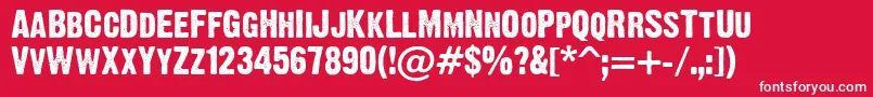 Dirty Headline Font – White Fonts on Red Background
