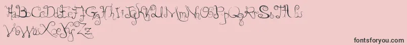 Police Dirty Lady – polices noires sur fond rose