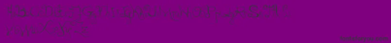 Dirty Lady-fontti – mustat fontit violetilla taustalla