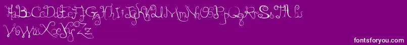 Dirty Lady Font – White Fonts on Purple Background