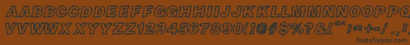 DIRTY NEWS Font – Black Fonts on Brown Background