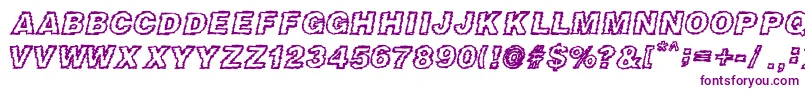 DIRTY NEWS Font – Purple Fonts on White Background