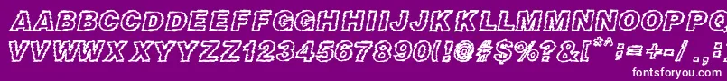 DIRTY NEWS Font – White Fonts on Purple Background