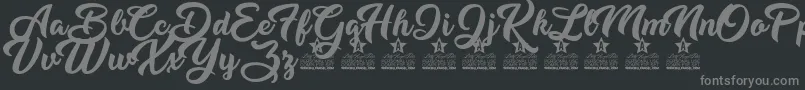 Dirty Queen Personal Use Font – Gray Fonts on Black Background