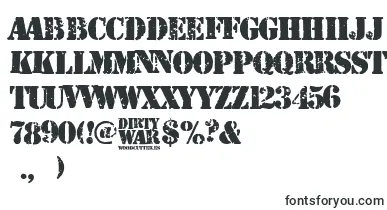 Dirty War font – military Fonts