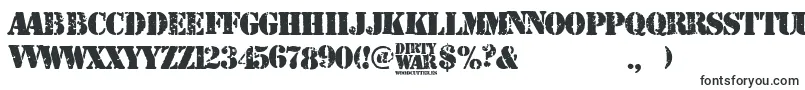 Шрифт Dirty War – трафаретные шрифты