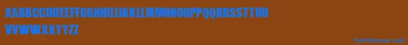 DIRTYBAG    Font – Blue Fonts on Brown Background