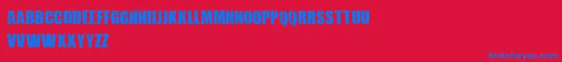 DIRTYBAG    Font – Blue Fonts on Red Background