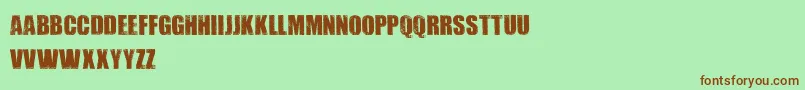 DIRTYBAG    Font – Brown Fonts on Green Background