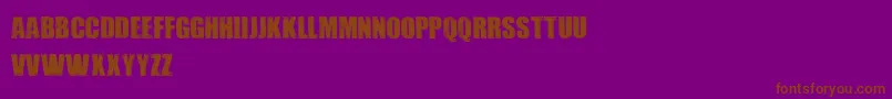 DIRTYBAG    Font – Brown Fonts on Purple Background