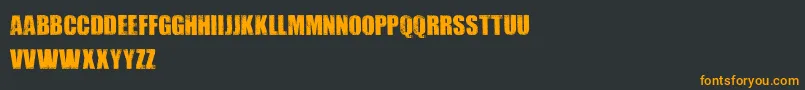 DIRTYBAG    Font – Orange Fonts on Black Background