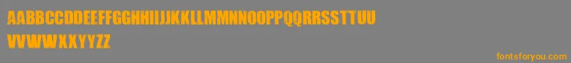 Czcionka DIRTYBAG    – pomarańczowe czcionki na szarym tle