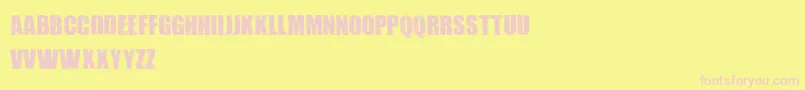 DIRTYBAG    Font – Pink Fonts on Yellow Background