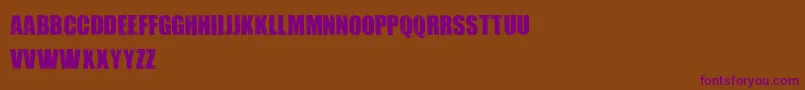 DIRTYBAG    Font – Purple Fonts on Brown Background