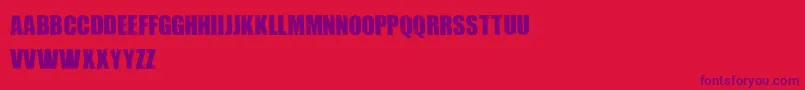 DIRTYBAG    Font – Purple Fonts on Red Background