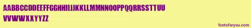 DIRTYBAG    Font – Purple Fonts on Yellow Background