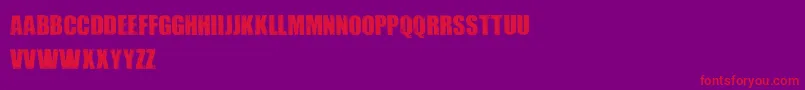 DIRTYBAG    Font – Red Fonts on Purple Background