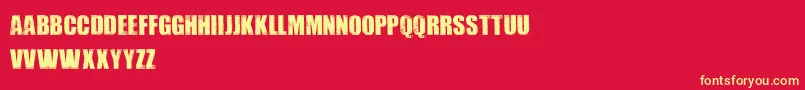 DIRTYBAG    Font – Yellow Fonts on Red Background