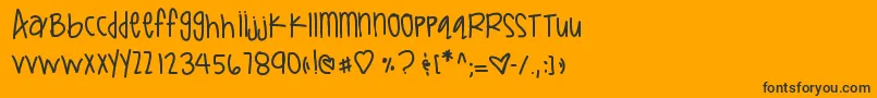 DirtyLiberties Font – Black Fonts on Orange Background