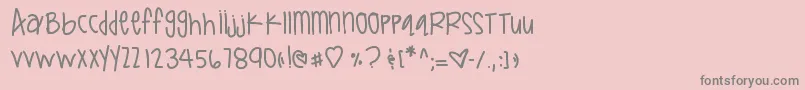 フォントDirtyLiberties – ピンクの背景に灰色の文字
