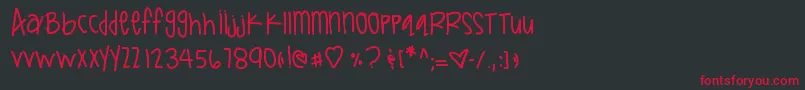 DirtyLiberties Font – Red Fonts on Black Background