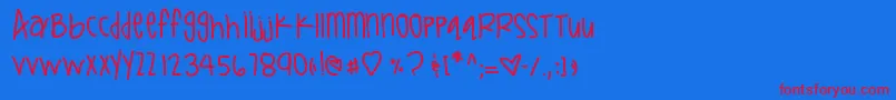 Шрифт DirtyLiberties – красные шрифты на синем фоне
