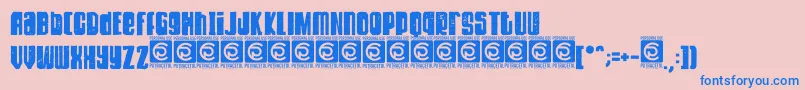 DIRTYROCK FreeVesion Font – Blue Fonts on Pink Background