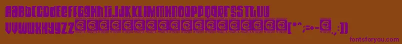 DIRTYROCK FreeVesion Font – Purple Fonts on Brown Background