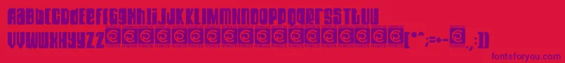 DIRTYROCK FreeVesion Font – Purple Fonts on Red Background