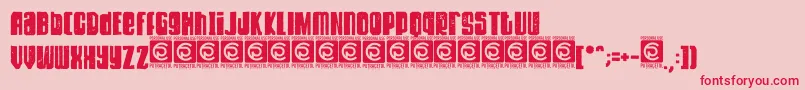 DIRTYROCK FreeVesion Font – Red Fonts on Pink Background