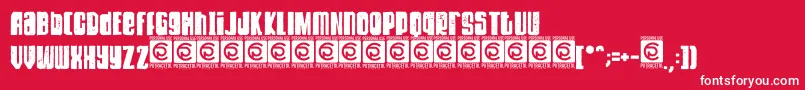 DIRTYROCK FreeVesion Font – White Fonts on Red Background
