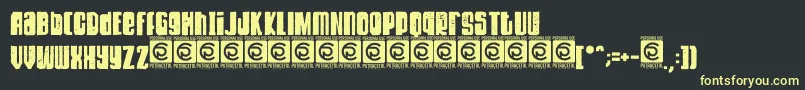 fuente DIRTYROCK FreeVesion – Fuentes Amarillas Sobre Fondo Negro