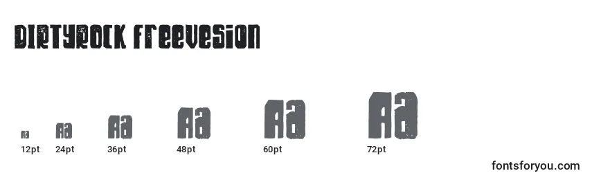 DIRTYROCK FreeVesion Font Sizes