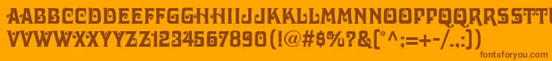 DavidaLl Font – Brown Fonts on Orange Background