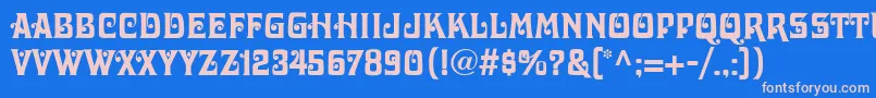 DavidaLl Font – Pink Fonts on Blue Background