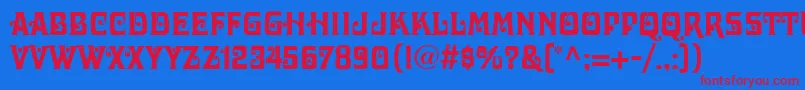 DavidaLl Font – Red Fonts on Blue Background