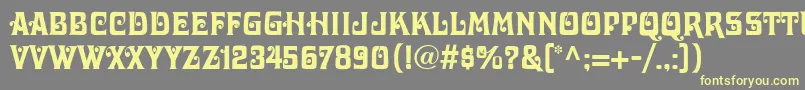 DavidaLl Font – Yellow Fonts on Gray Background
