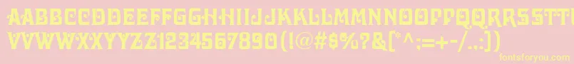 DavidaLl Font – Yellow Fonts on Pink Background