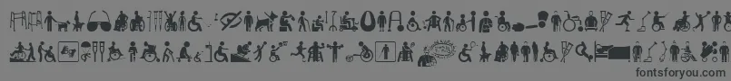 DisabledIcons Font – Black Fonts on Gray Background