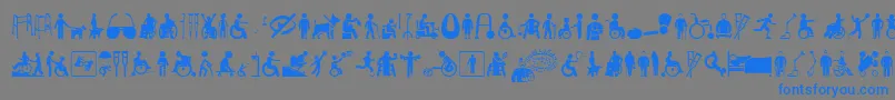 DisabledIcons-fontti – siniset fontit harmaalla taustalla