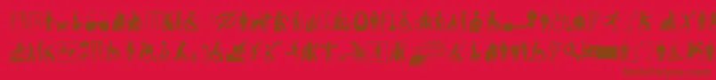 DisabledIcons Font – Brown Fonts on Red Background