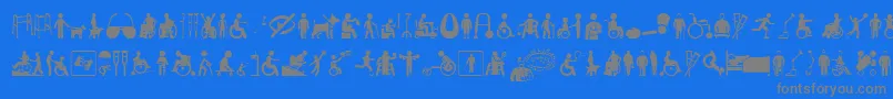 Шрифт DisabledIcons – серые шрифты на синем фоне