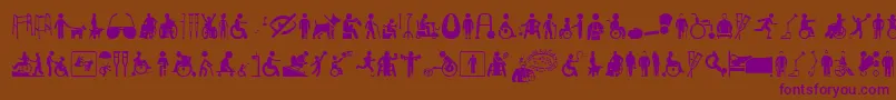 DisabledIcons Font – Purple Fonts on Brown Background