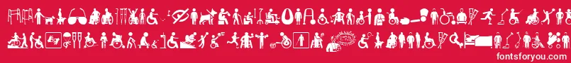 DisabledIcons Font – White Fonts on Red Background