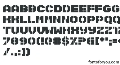Disarmer font – stencil Fonts