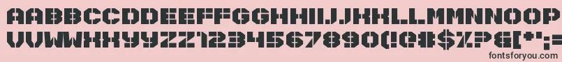 Disarmer-Schriftart – Schwarze Schriften auf rosa Hintergrund
