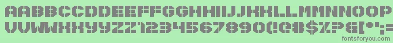 Disarmer Font – Gray Fonts on Green Background