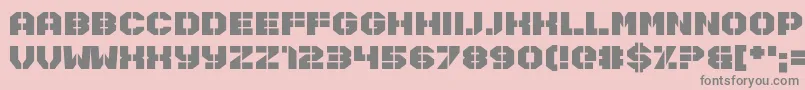 フォントDisarmer – ピンクの背景に灰色の文字