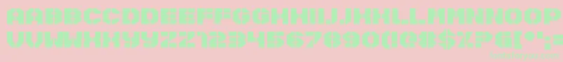 Disarmer Font – Green Fonts on Pink Background